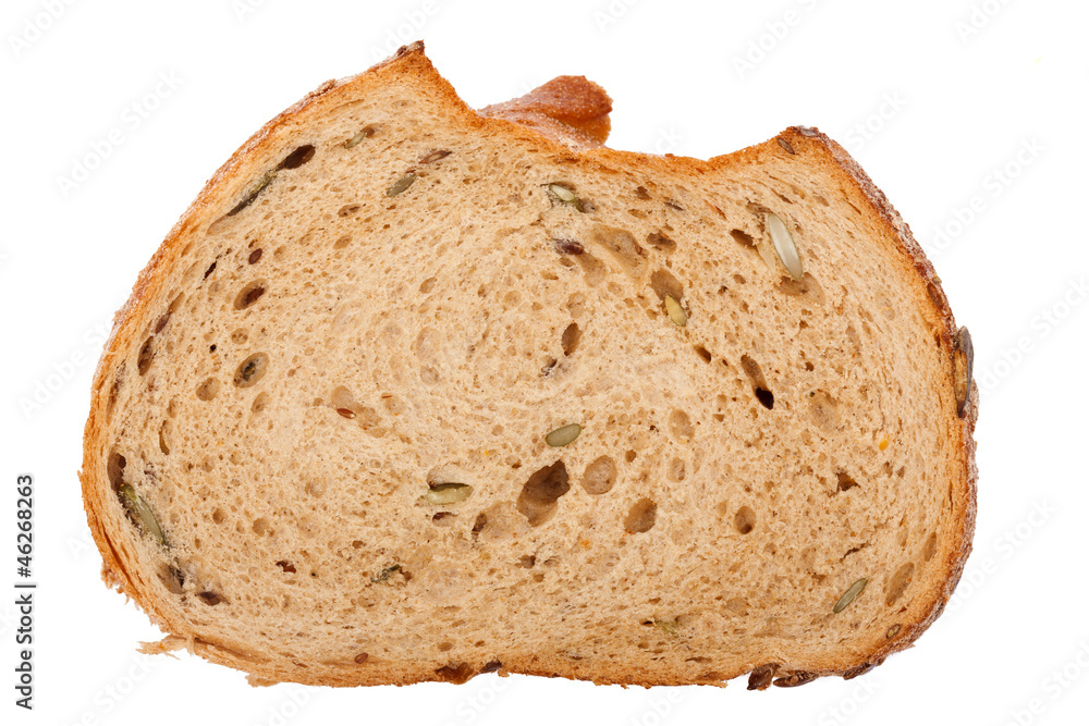 Slice of brown seedy bread