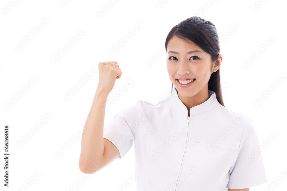 a young asian doctor on white background a young asian doctor on white background