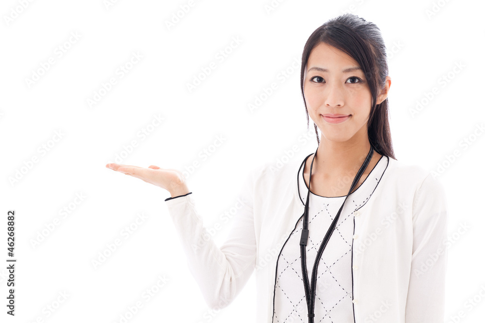 attractive asian businesswoman on white background attractive asian businesswoman on white background