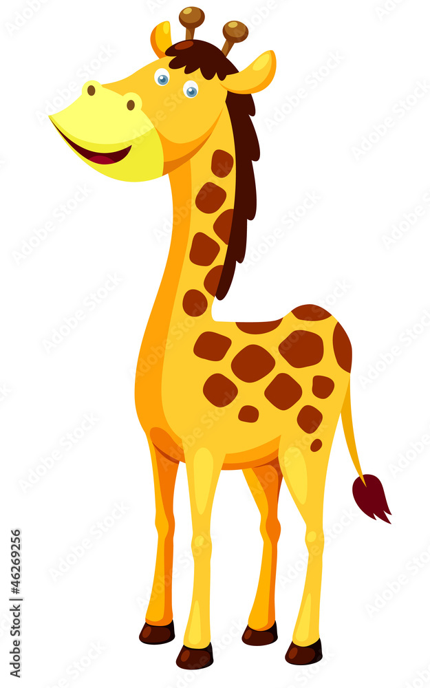Obraz premium illustration of cartoon giraffe Vector