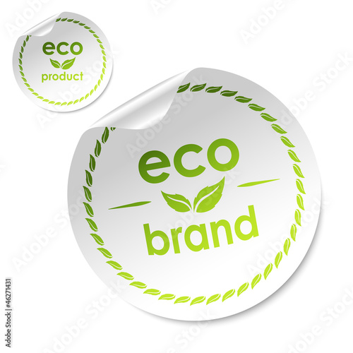 set of eco stickers, vector