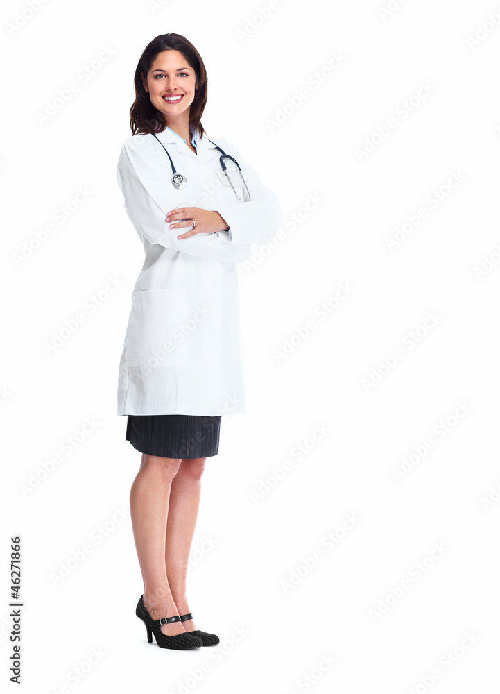 Smiling medical doctor woman with stethoscope. Smiling medical doctor woman with stethoscope.