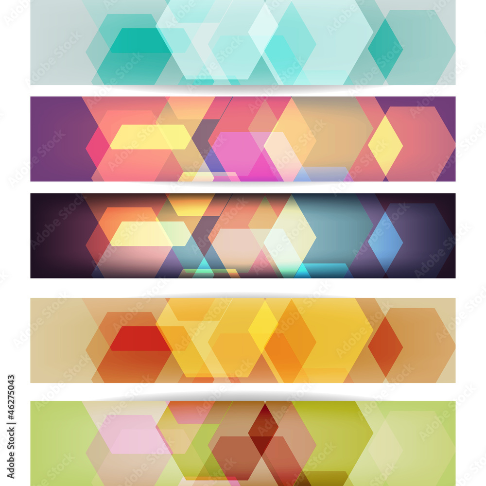 Set of banners with geometric pattern Set of banners with geometric pattern