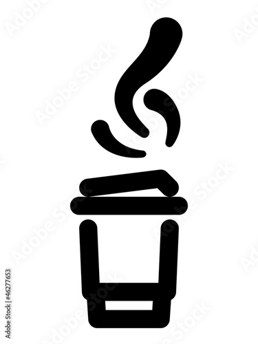 Hot takeout beverage icon