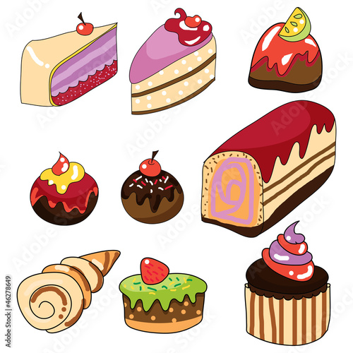 pastries hand draw