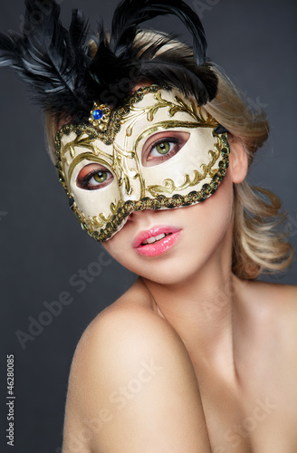 Girl in mask carnival