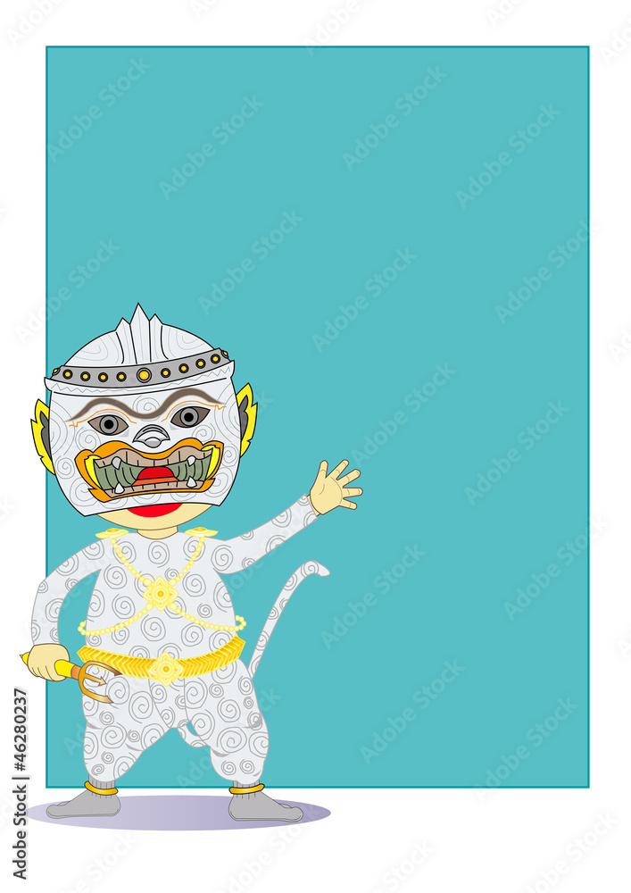 Cartoon Hanuman Stock Vector | Adobe Stock