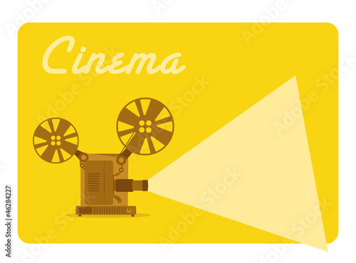 vintage movie projector, old cinema