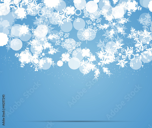 blue snowflakes background