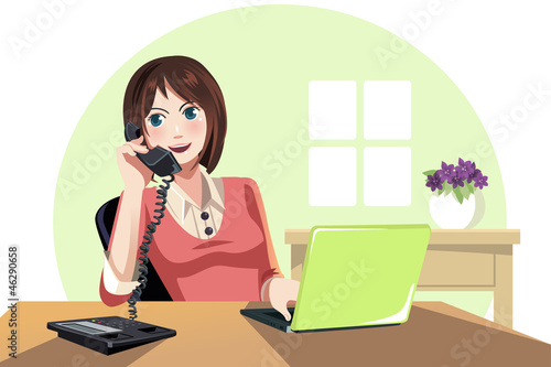 Businesswoman working in the office