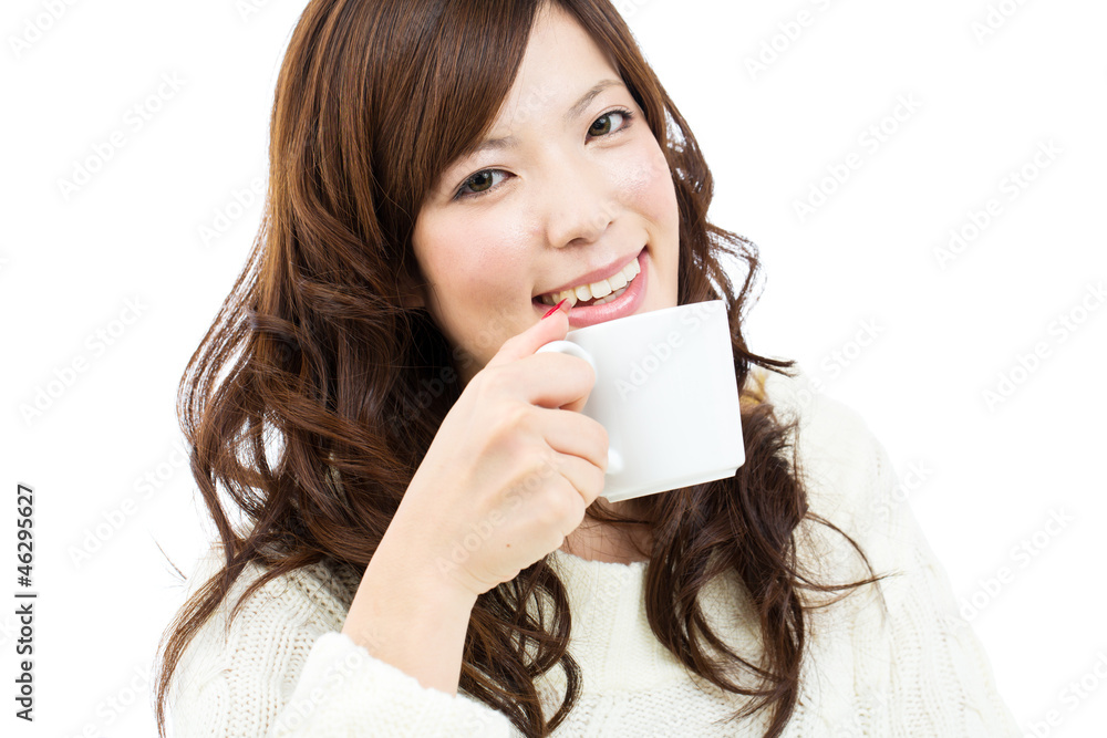 Beautiful young woman on white background. Portrait of asian. Beautiful young woman on white background. Portrait of asian.