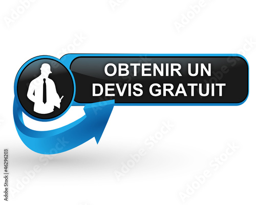 obtenir un devis gratuit sur bouton web design bleu