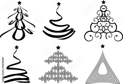 Christmas abstract tree collection