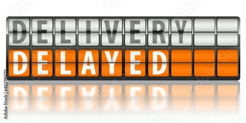 Slika na platnu Ecommerce concept of delivery, delayed