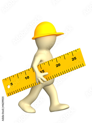 Builder with ruler