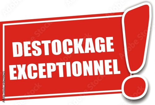 étiquette destockage exceptionnel