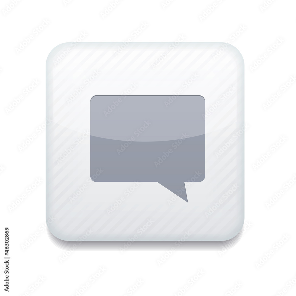 Vector white Bubble speech icon. Eps10. Easy to edit Vector white Bubble speech icon. Eps10. Easy to edit