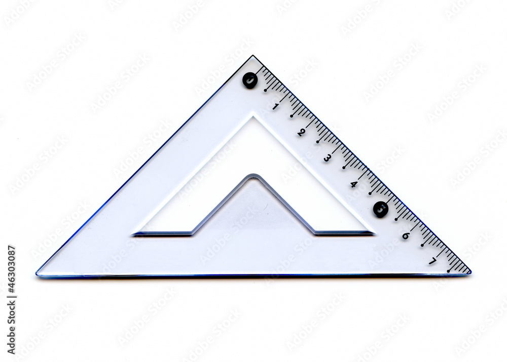 Transparent Ruler and Triangles Vector. Graphic by pikepicture