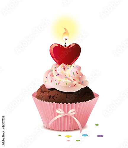 Cupcake mit Herz