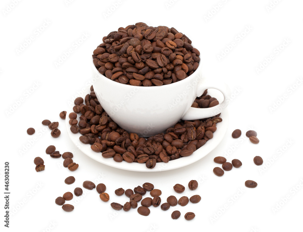 cup of coffee beans cup of coffee beans