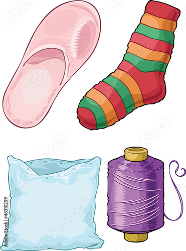Items made of fabric and thread