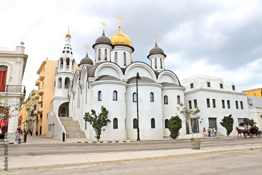 Russian orthodox church in Old Havana,Cuba
