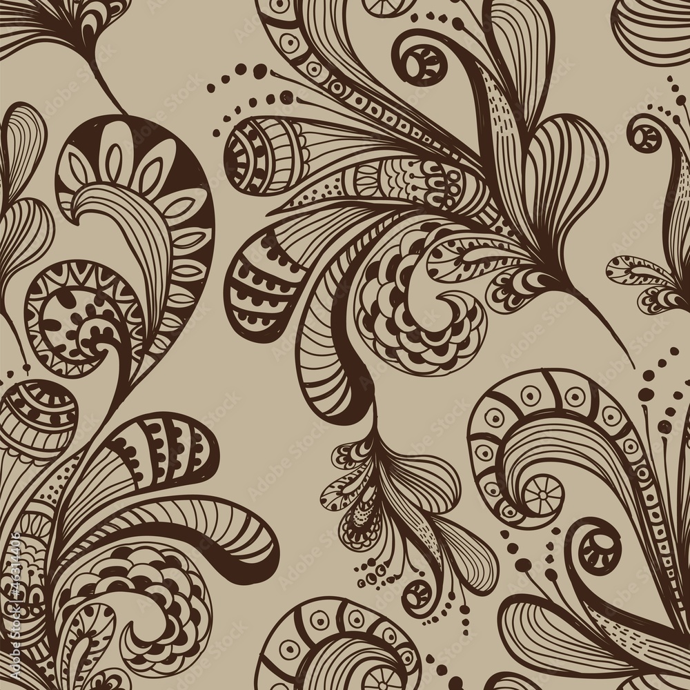 Fototapeta premium Seamless abstract floral background