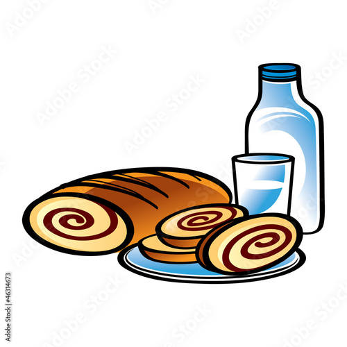 Apple Strudel and Milk