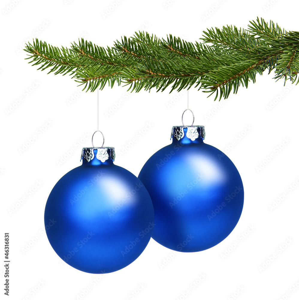 Blaue Weihnachtskugeln StockFoto Adobe Stock