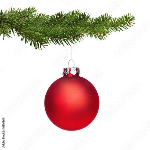 Rote Weihnachtskugel