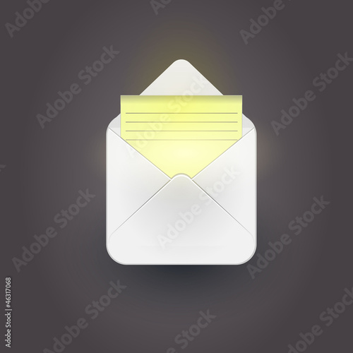 Abstract open mail icon photo