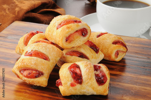 Strawberry cream cheese strudels photo