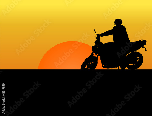 bike at sunset