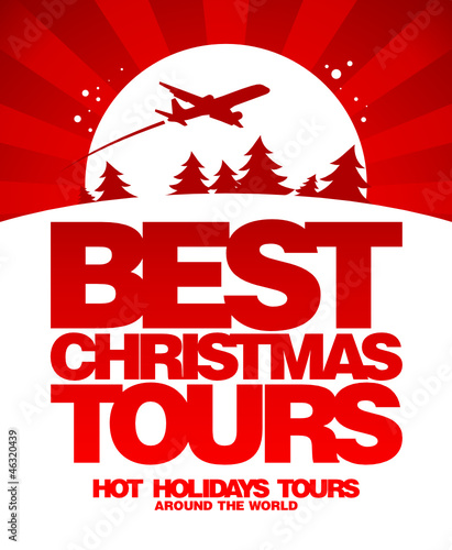Best Christmas tours design template.