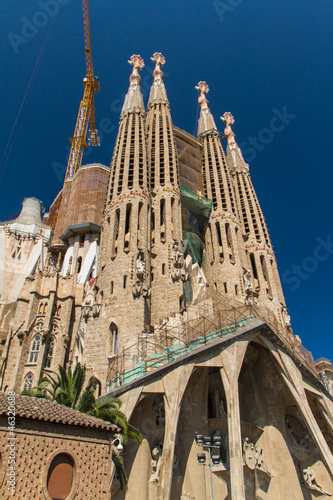 BARCELONA, SPAIN -JUNE 25: Sagrada Familia on JUNE 25, 2012: La