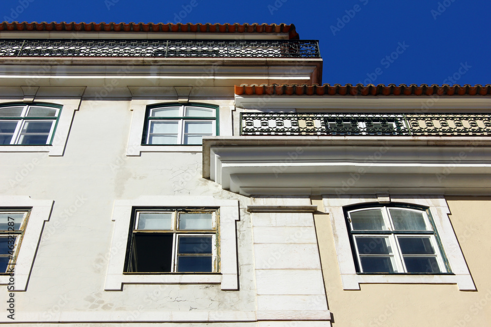 Detail of an old building at Lisbon, Portugal Detail of an old building at Lisbon, Portugal
