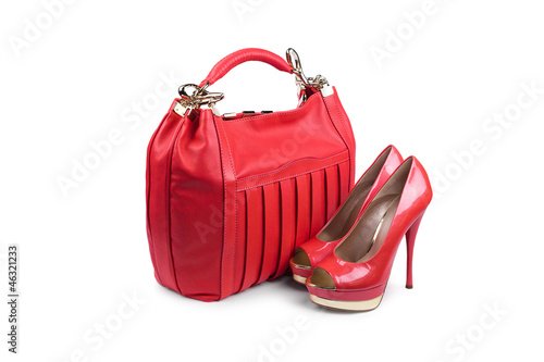 Wallpaper Mural Red female bag&shoes-1 Torontodigital.ca