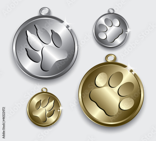 Collar medallion for cats and dogs