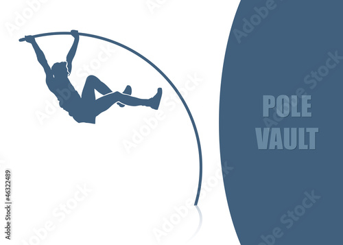 Pole vault background - vector illustration