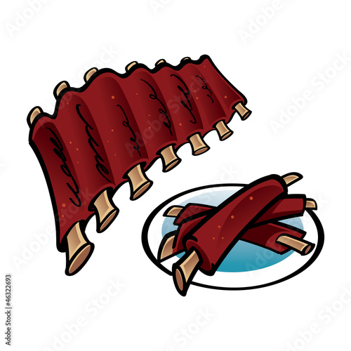 Grilled Ribs on the plate