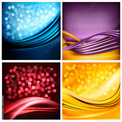Set of business elegant color abstract backgrounds