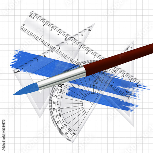 Maths and Drawing Instruments - Vector Concept