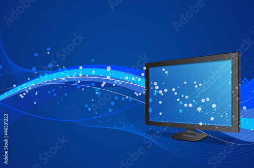 Vector TV Monitor LCD Background