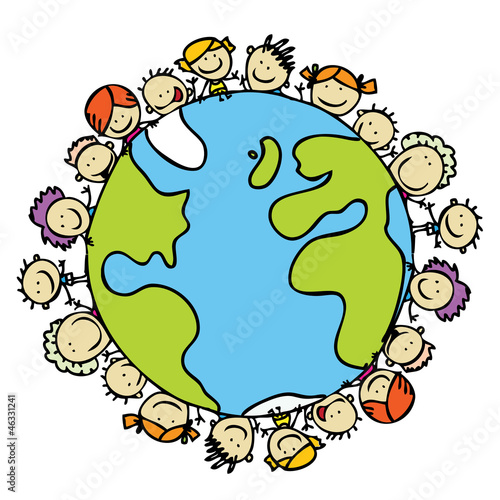 Kids around the world together save the planet earth