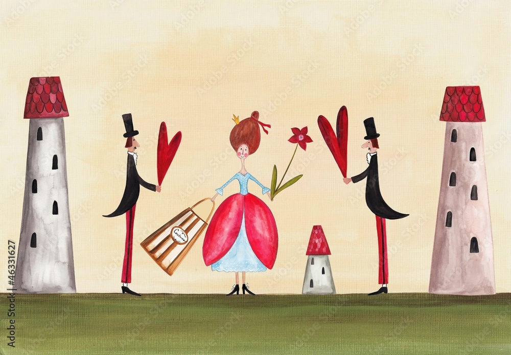 Fototapeta premium Sweet Valentine. Greeting card