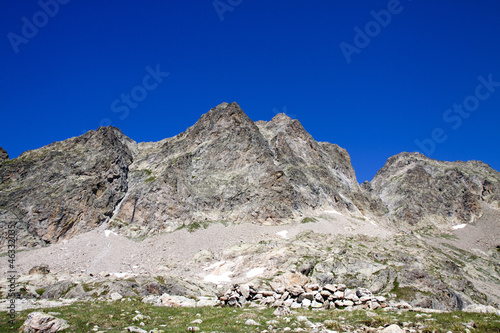 Site of the Long Lake, the park of Mercantour, France