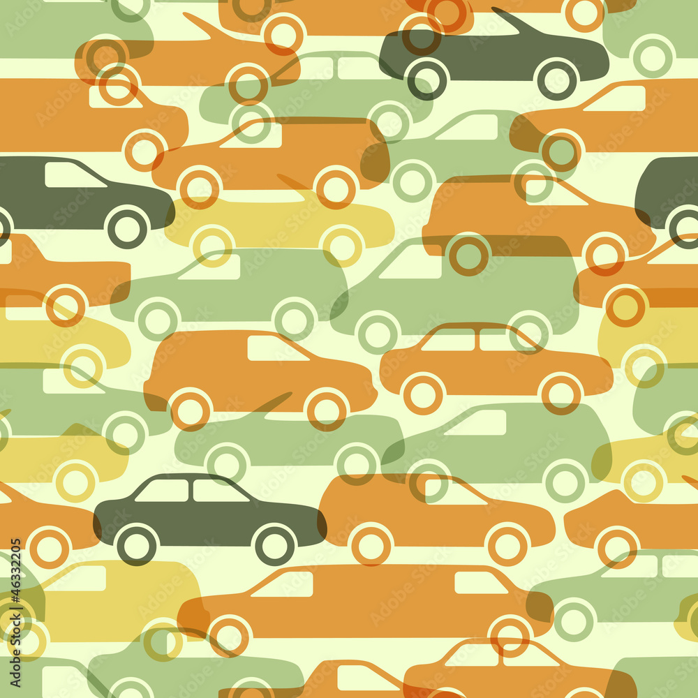 Seamless pattern with cars. Vector illustration (eps10).