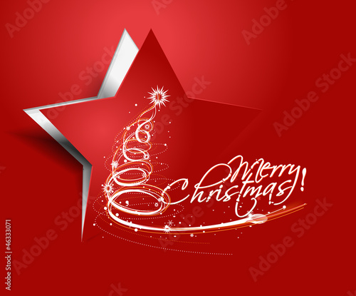 christmas star, design, vector illustration.