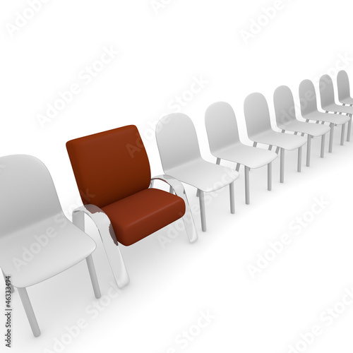 Different chairs  3d concept