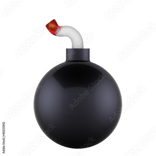Rounded bomb icon with a lit fuse